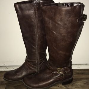 Soda Knee High Riding Brown Girls Boots 5M